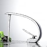 Charmingwater現代シングルハンドルバスルームシンク蛇口Curved光沢クロムクリエイティブデザインBasin蛇口ミキサータップデッキプレート
