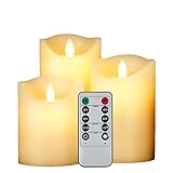 LED蝋燭 キャンドルライト LED キャンドル ライト 安全 火を使わない タイマーリモコン付き　電池式 家庭用 クリスマス/パーティー/結婚式/誕生日等用品 サイズ S・M・L (3個セット)