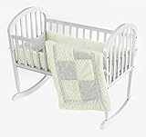 Baby Doll Bedding Croco Minky Cradle Bedding Set, Beige/Ivory by BabyDoll Bedding