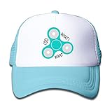 キッズ メッシュキャップ 通気性 今季最新 スポーツ レジャー・キャップ 指おもちゃ 折り畳み 帽子 カジュアル ストーリート系ライトブルー プリント付き 無地