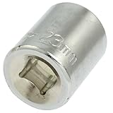 uxcell　ソケット　6ポイント　六角　23mm 　ドライブ　13mm　メタル　シルバートーン