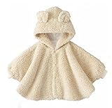 ベビー服ベビーマント・ショール厚い毛布ベアアプリコット色のマント