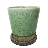 インテリアポット ヴィフポット ミントグリーン 18cm 皿付 ／植木鉢