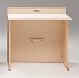 薄型　折れ脚　デスク　（ナチュラル／ホワイト）