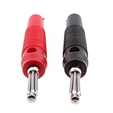 Dovewill 4mm 　銅　バナナプラグ　ジャック　スピーカ　アンプ　テスト　プローブ　コネクタに対応　　2ピース入り　 耐久性 互換性