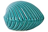 Urban Trends Collection 39717 4 Piece Ceramic Gloss Blue Seashell Figurine, 6.25 x 5.75 x 3.50 in.