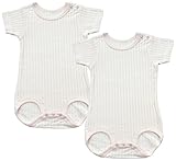 ベビーストーリー 2枚組 ニットサッカー 半袖肩開きロンパス 70cm ピンク IS70304-2 日本製