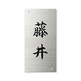 丸三タカギ 彫り込み済表札 【 藤井 】 完成品 エクステリアメーカー対応 SIC-S-2-4-藤井