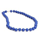 Chewbeads Jane Teething Necklace, 100% Safe Silicone - Cobalt by Chewbeads