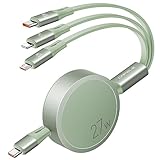 充電ケーブルusb type c ケーブル【CAFELE27ｗ 巻き取り式ケーブル】USB-C to USB-C ケーブル 27W 3in1巻き取り充電ケーブル3台同時給電 QC4.0 急速充電 マルチ 充電ケーブル type c コード 全機種に対応 送絡み防止 PD不可（ 120cm）