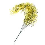 Dovewill 全5色　人工　耐久性　インテリア　植物　壁掛け　飾り　アドミナール　樹木　植物　観葉植物　造花　壁掛け 人工観葉植物　プラスチック製　 - 黄