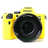ソニー用 α7RM4 / α7R IV / α7R4 / ILCE-7RM4用 ケース Sooyeeh シリコン製 軽量 耐衝撃 ソフト 旅行 アウトドア撮影 男女兼用 SONY用 A7RM4 / A7R IV / A7R4 / ILCE-7RM4用 カメラケース 保護カバー（イエロー）