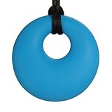 Teething Necklace Jewelry - Organic BPA Free Silicone Teether Ring Pendant Toys for Nursing Moms - C