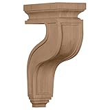 Ekena Millwork COR04X08X13HARW 4-Inch W x 8 1/2-Inch D x 13-Inch H Hollow Back Corbel, Rubberwood [並