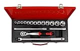 AMPRO T45510 17 Piece 1/2-Inch Drive Socket Set [並行輸入品]
