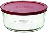 アンカーホッキング7-cupラウンド食品ストレージコンテナwithレッドプラスチックLids、4のセット