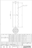 マツ六 手すり棒 BAUHAUS 32アッシュ丸棒 ディンプル付 BE-112 Mブラウン 2m