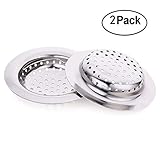 Hayder Sink Strainer DrainプロテクターステンレススチールDrainフィルタ付き4.3インチ直径シンクプロテクターバスケットハンドルキッチン用2個