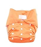 【SUNNY BABY】 BIGサイズおむつカバー インサーツ2枚セット テープ式 サイズ調節可 レーニング おむつ (オレンジ) [並行輸入品]