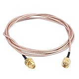 uxcell SMAオス-RP-SMAメス同軸ケーブル SMAコネクタ SMAアダプター 同軸アダプタ 1.5m