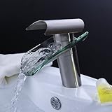 Ouku Widespread Waterfall Bathtubミキサータップバスルームシンク蛇口洗面所衛生器具 グレー S018188000002##wh=