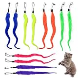 猫じゃらし ねこおもちゃ 猫おもちゃ毛虫 猫のティーザーのおもちゃ ネズミのしっぽ ぬいぐるみ 猫のお好み 付け替え 鈴付き 猫のお好み 交換用 12本入