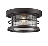 Savoy House Barrett 13" Outdoor Ceiling Light in English Bronze 5-369-13-13 [並行輸入品]