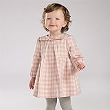 子供服 ベビー服 女の子 長袖ワンピース Ａラインドレス チェック柄 リボン ピンク インナー 発表会 80cm 90cm 100cm 110cm 120cm DB3911【dave&bella(デイ