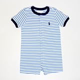 (ラルフローレン)Ralph Lauren　ストライプコットンショートオール　ブルー 6m60 [並行輸入品]