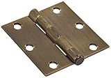 The Hillman Group 852839 3-1/2" Residential Door Hinge - Square Corner - Removable Pin - Full Mortis