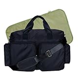 Trend Lab Deluxe Style Diaper Bag, Black and Avocado Green by Trend Lab [並行輸入品]