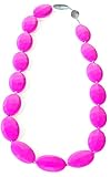Itzy Ritzy Teething Happens Silicone Jewelry Baby Teething Necklace Pebble, Pink by Itzy Ritzy