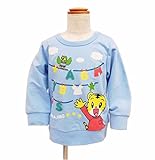 しまじろう ミニ裏毛トレーナー アップリケ ベビー服 (80サックス/80cm)