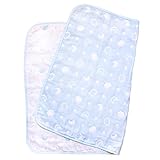 【日本製】 6重ガーゼケット ハーフケット ≪100×140cm≫ 月と雲 サックス (選べる2色) un doudou No.2700SA-A