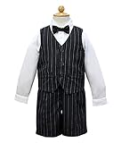 3131 ブラックストライプ Rocky MOUSE 結婚式 セレモニー 入園式 フォーマル 男の子スーツ ベビー スーツ 子供服 子ども 七五三 [リトルプリンセス] Little Princess