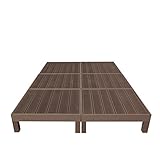 人工木ウッドデッキ 縁台 6点セット 1.5坪 連結用ネジ付 樹脂 デッキ 縁台【2色選択可】 (ダークブラウン)