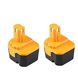 Enermall　2個セット リョービ RYOBI 電池パック B-1203F2 3000mAh ニッケル水素バッテリー DIY工具・作業用電池 高品質 長期1年間保証付き