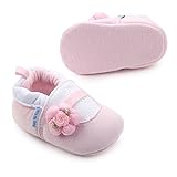 ベビー 赤ちゃん 漫画のパターン 弾性バンド付き 綿 ニット 春 秋 冬 暖かい 柔らかい 可愛い 靴 シューズ (11cm, ピンク)