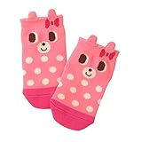 MIKIHOUSE HOTBISCUITS（ミキハウスホットビスケッツ）お顔がドン ショートクルーソックス 13-15cm,ピンク（08）