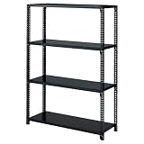 ストレージ シェルフ ボルトレス 棚 4段 W120×H180cm ブラック 本体 什器 オリジナル