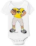 Iowa Hawkeyes Heads Up 。Football Baby Onesie