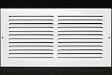 14 " W x 6 " HスチールReturnエアグリル – Sidewall and Cieling – HVACダクトカバー – ホワイト[外側寸法: 15.75 " W x 7.75 " H 