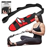 DMoose ヨガベルト, ストレッチばんど, ヨガストレッチストラップ ために 足底筋膜炎/ダンス/体操/テコンドーとおよびハムストリングストレッチ用のストレッチループは、ふくらはぎの痛みを和らげます