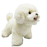 inuya ビションフリーゼ 立ち 犬 ぬいぐるみ グッズ 雑貨 ビション ふわふわ [並行輸入品]