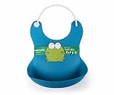 Soft bib Waterproof Silicone Bib Easily Wipes Clean??omfortable Soft Baby Bibs Keep Stains Off! (blu