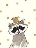 ロイヤルRaccoon by Anna Burnett – ストレッチキャンバス壁アート 10"x14" BL_NB49623