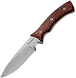 Boker USAマグナムサバイバルナイフ固定刃、4.38in 440ステンレススチールブレード、木製ハンドル02sc310
