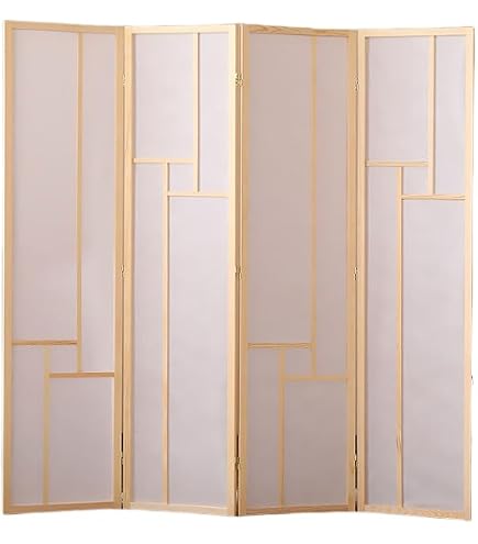 Amazon.co.jp: ラタン パーテーション 衝立 4連 高さ150cm : 文房具