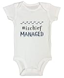 新生児Harry Potter Onesie子供用シャツ" Mischief Managed」 – Funny Threadz Kids カラー: ホワイト