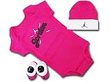 (ジョーダン)Jordan ベビージョーダン 3点セット (0-6M(0～6ヶ月), ピンク白黒) [並行輸入品]